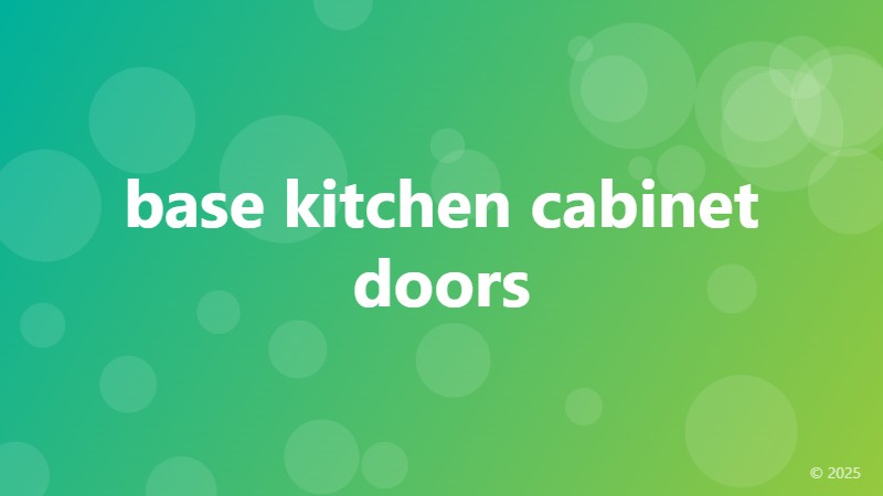 base kitchen cabinet doors