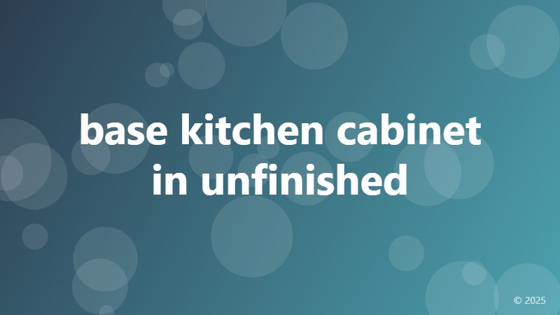 base kitchen cabinet in unfinished