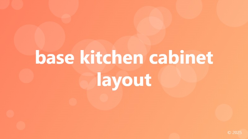 base kitchen cabinet layout