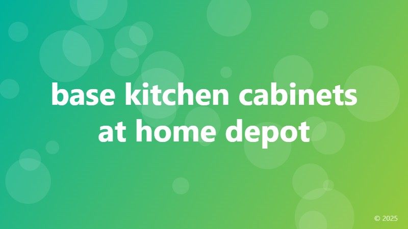 base kitchen cabinets at home depot
