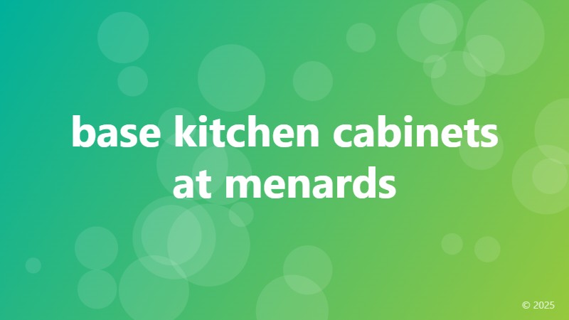 base kitchen cabinets at menards