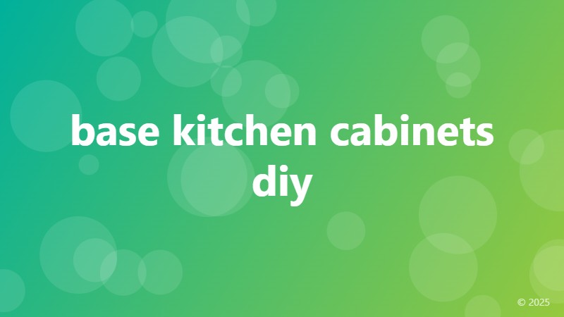base kitchen cabinets diy