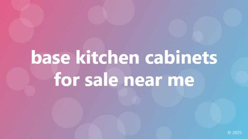 base kitchen cabinets for sale near me