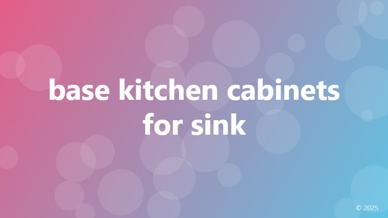 base kitchen cabinets for sink