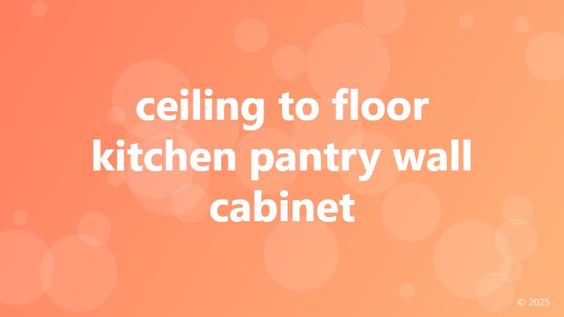 ceiling to floor kitchen pantry wall cabinet