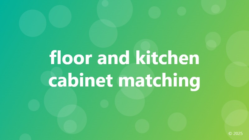 floor and kitchen cabinet matching