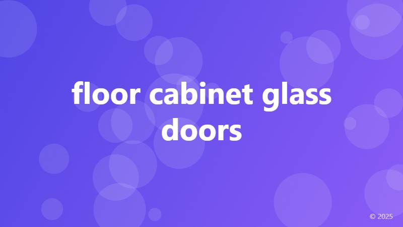 floor cabinet glass doors