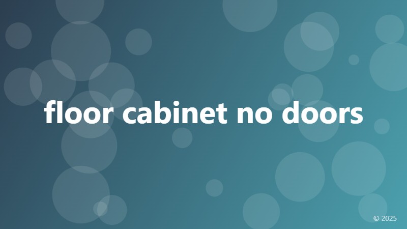 floor cabinet no doors