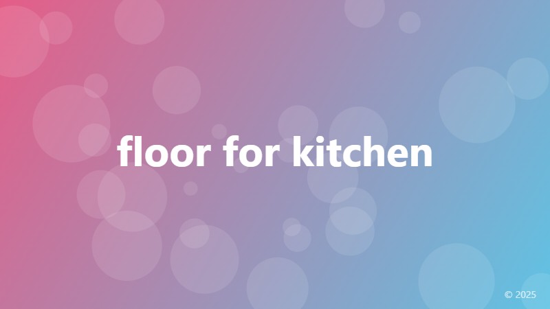 floor for kitchen