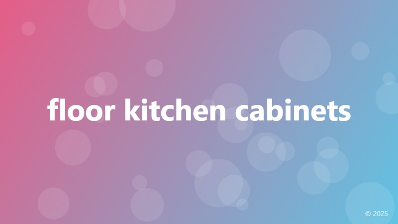 floor kitchen cabinets