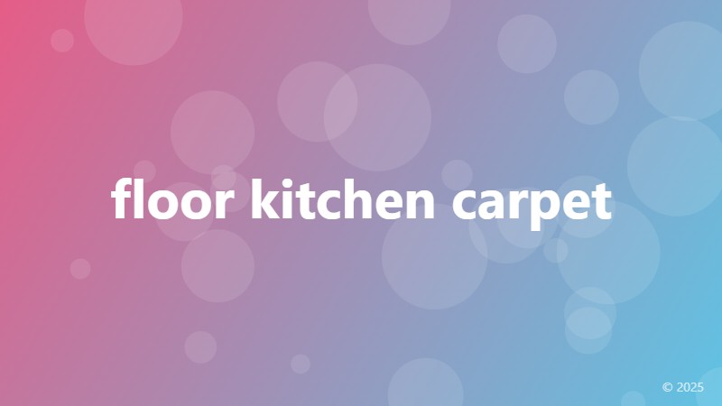 floor kitchen carpet