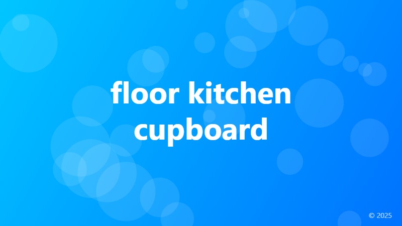 floor kitchen cupboard