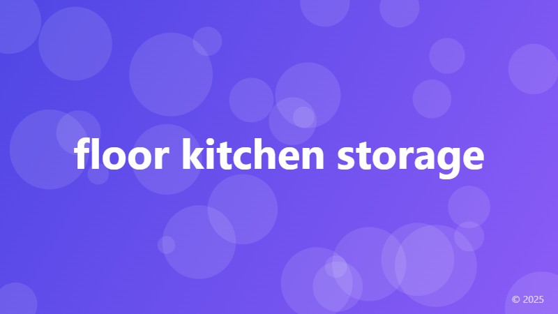 floor kitchen storage