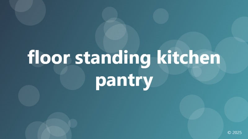 floor standing kitchen pantry
