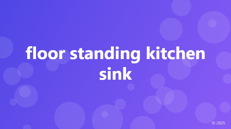 floor standing kitchen sink