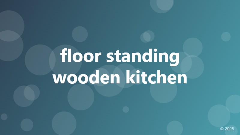 floor standing wooden kitchen