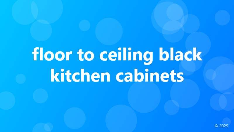 floor to ceiling black kitchen cabinets