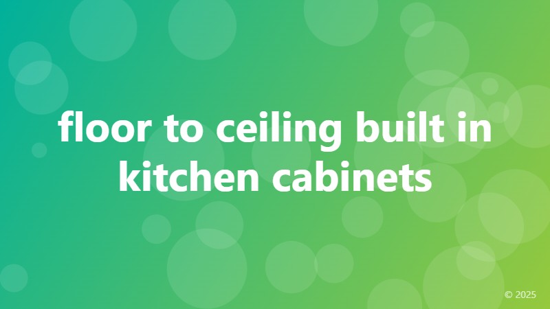 floor to ceiling built in kitchen cabinets