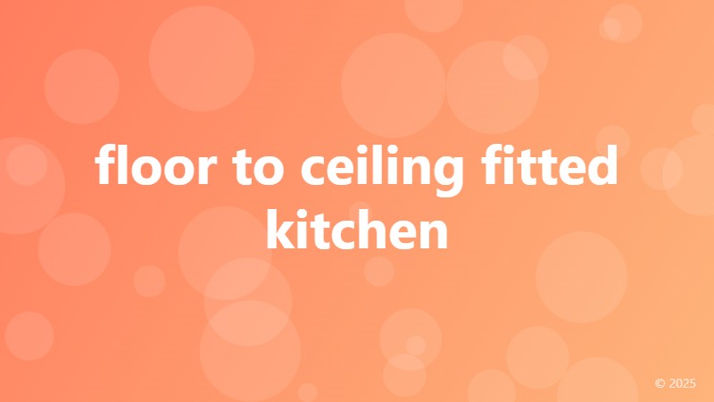 floor to ceiling fitted kitchen