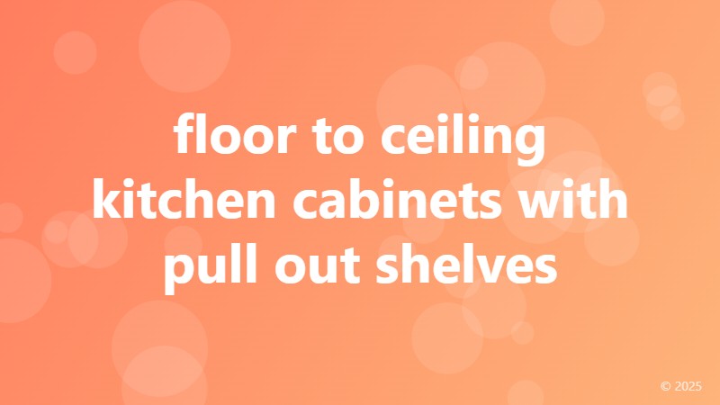 floor to ceiling kitchen cabinets with pull out shelves