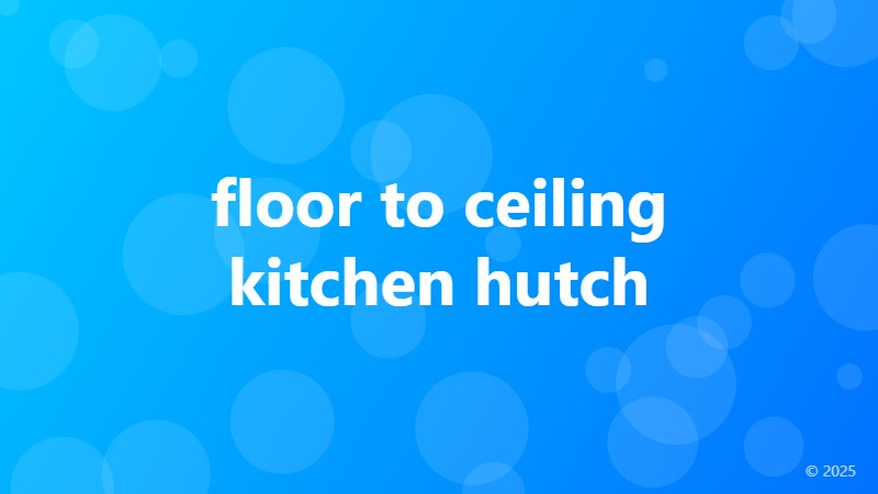 floor to ceiling kitchen hutch