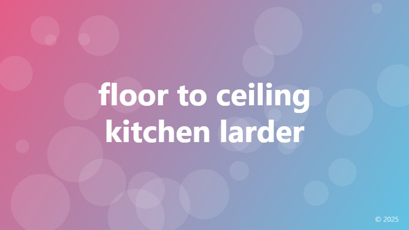 floor to ceiling kitchen larder