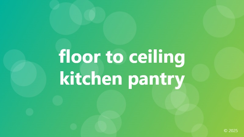 floor to ceiling kitchen pantry