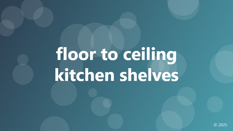 floor to ceiling kitchen shelves