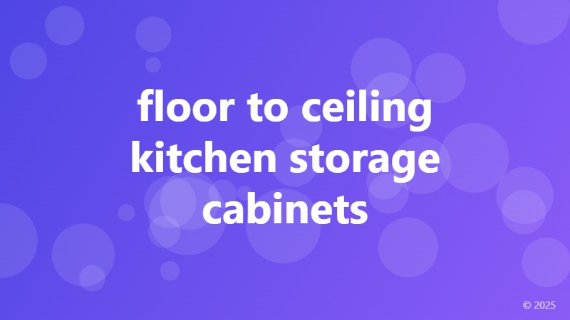 floor to ceiling kitchen storage cabinets
