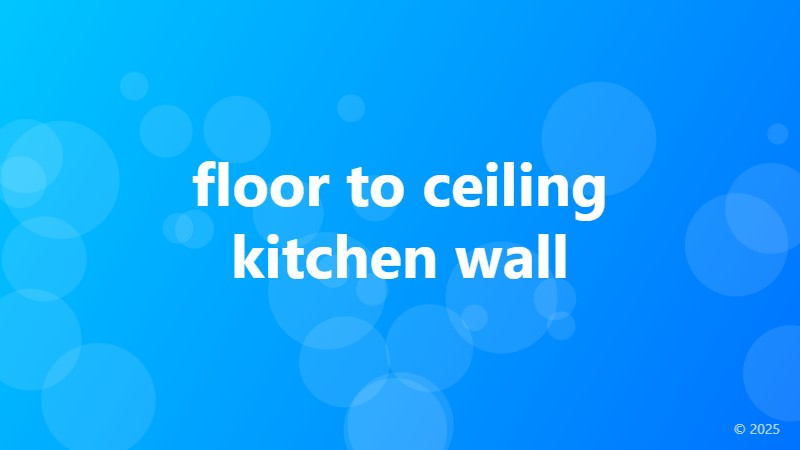 floor to ceiling kitchen wall