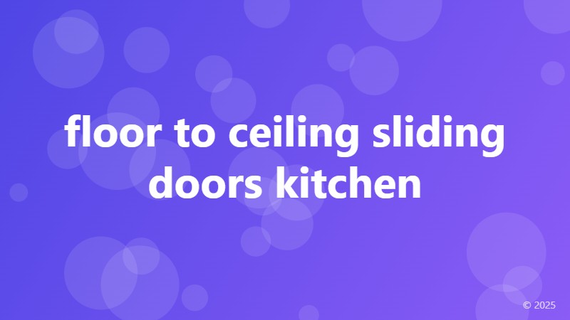 floor to ceiling sliding doors kitchen