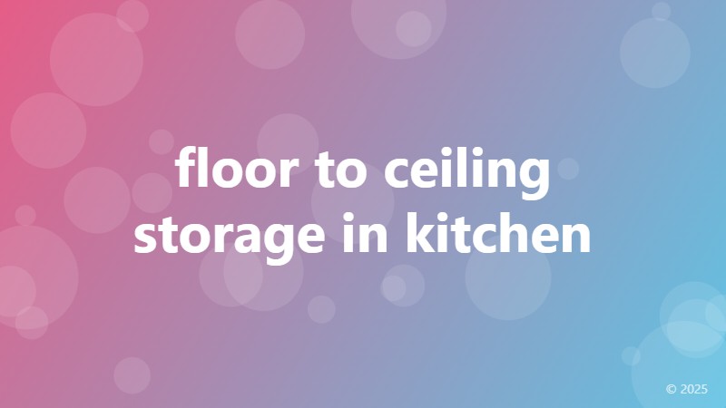 floor to ceiling storage in kitchen