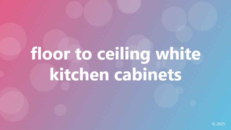 floor to ceiling white kitchen cabinets