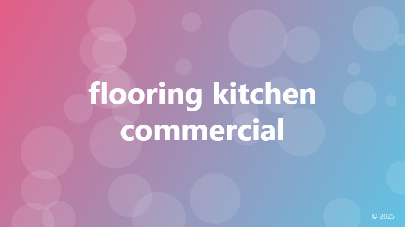 flooring kitchen commercial