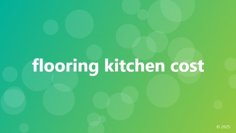 flooring kitchen cost