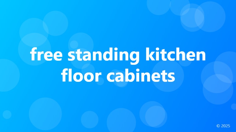 free standing kitchen floor cabinets