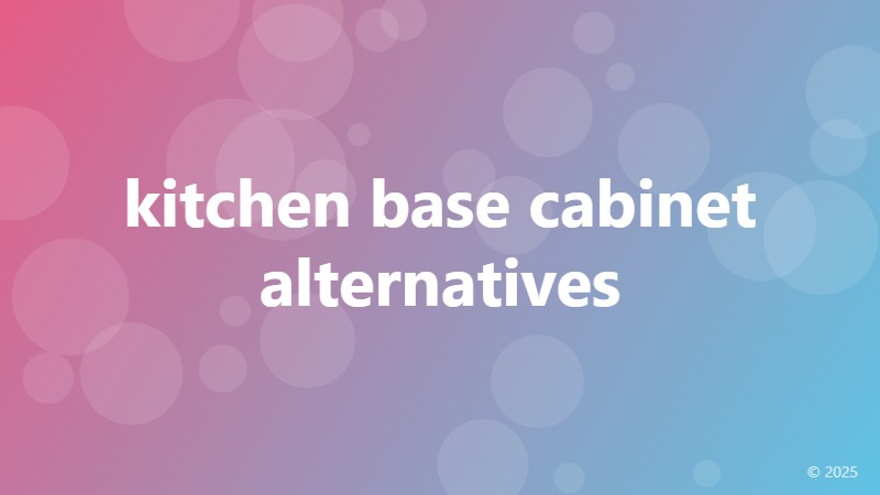 kitchen base cabinet alternatives