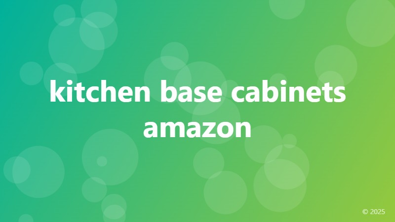 kitchen base cabinets amazon