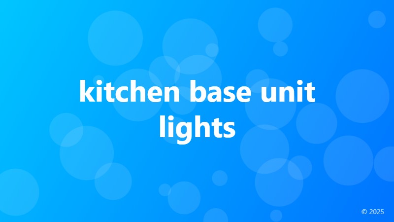kitchen base unit lights