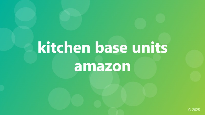 kitchen base units amazon