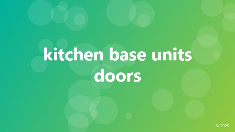 kitchen base units doors
