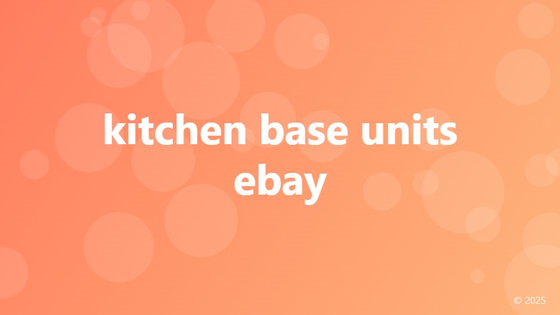 kitchen base units ebay