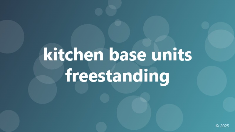 kitchen base units freestanding