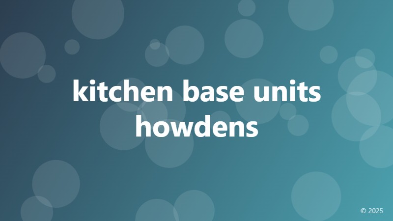 kitchen base units howdens