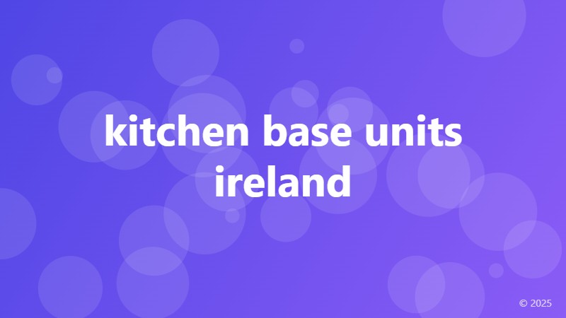 kitchen base units ireland
