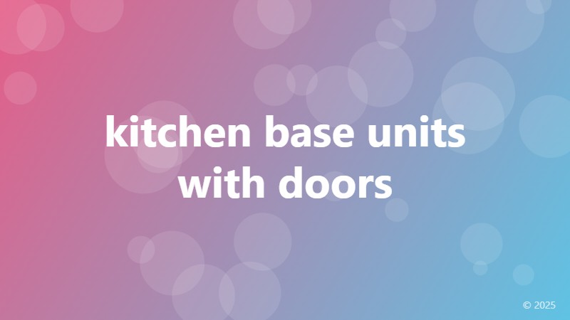 kitchen base units with doors