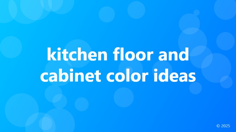 kitchen floor and cabinet color ideas