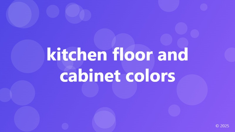 kitchen floor and cabinet colors
