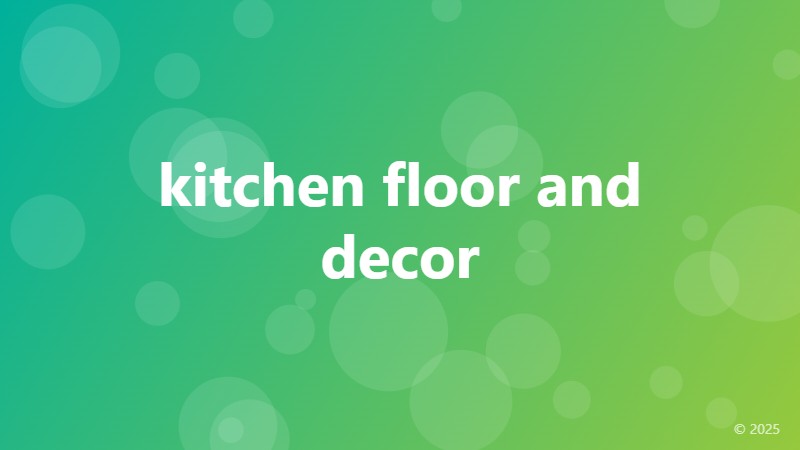 kitchen floor and decor