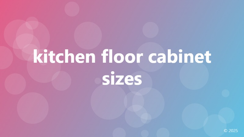 kitchen floor cabinet sizes